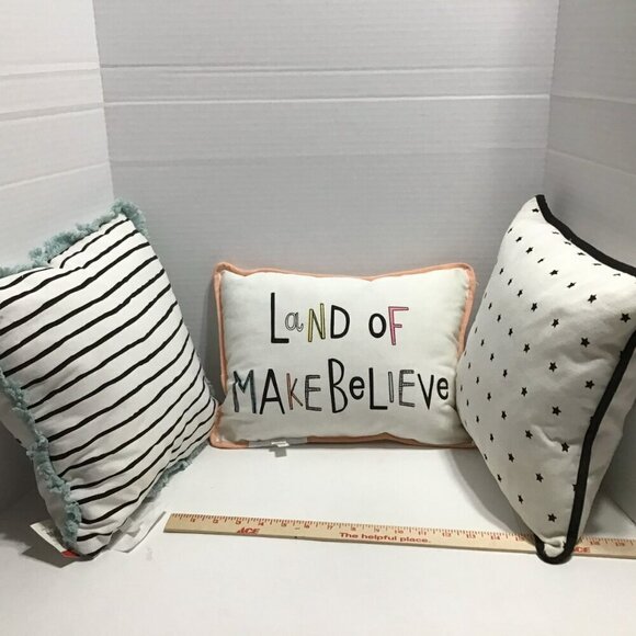 Girls Room  Decorative Throw Pillow 3 Piece Bundle Mix and Match Rainbow colors - Picture 14 of 16